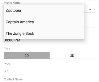 NativeScriptUI-DataForm-Editors-Picker-Android