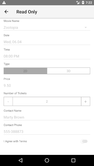 NativeScriptUI-DataForm-ReadOnly-Android