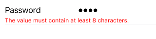 NativeScriptUI-DataForm-MinimumLengthValidator-iOS