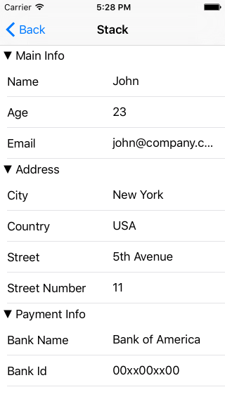 NativeScriptUI-DataForm-Stack-Layout-iOS