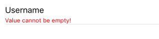 NativeScriptUI-DataForm-NonEmptyValidator-iOS