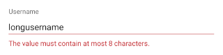 NativeScriptUI-DataForm-MaximumLengthValidator-Android