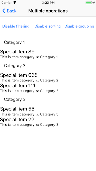 RadListView Data-Operations on iOS
